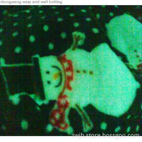 Printed coral fleece blanket Snowman